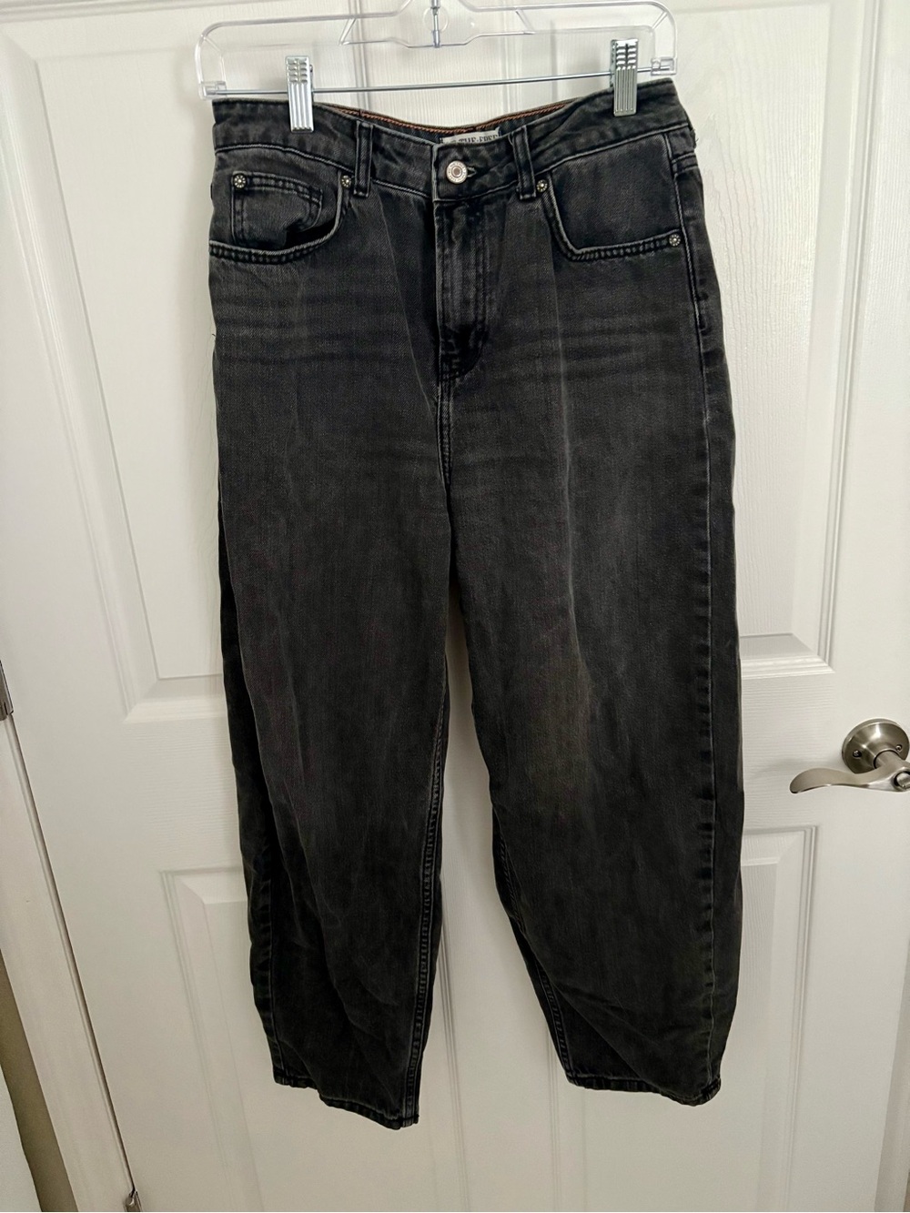 Free people black washed jeans